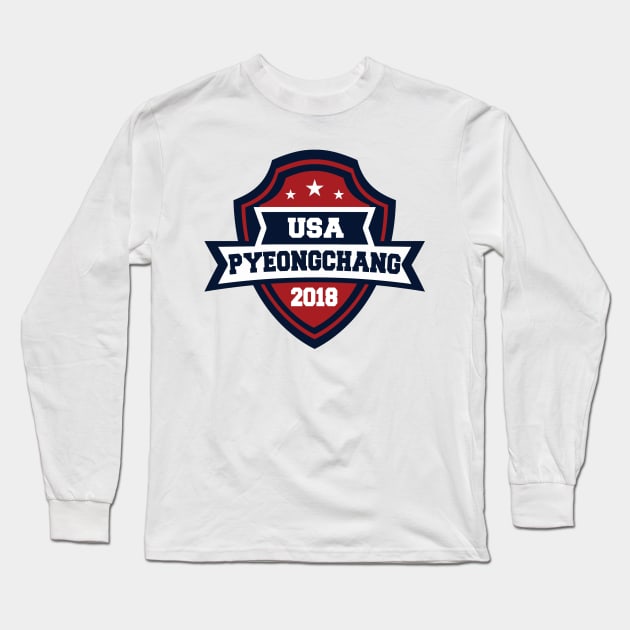 USA Pyeongchang 2018 Long Sleeve T-Shirt by OffesniveLine